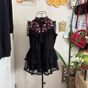 Kate Spade Camelia Embroidered Top S